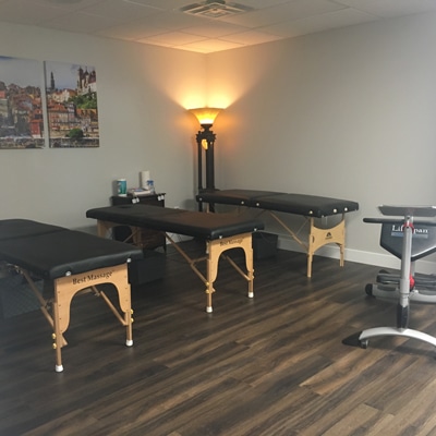 Treatment area inside Syracuse Chiropractic and Health Center